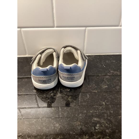 Stride rite Prana boys size 3M hook‎ and loop sneaker shoe gray and blue - Picture 6 of 9